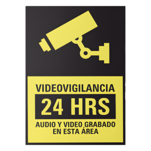 SYSCOM SYSLETVID/10 – Letrero de Videovigilancia / Poliestireno / 20 x 30 cm / 10 Unidades / Interior y Exterior