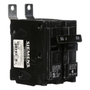 SIEMENS B250S – Interruptor Termomagnético / 2 Polos / 50 A / 120/240 V AC / 10 kA / Conexión por Tornillos