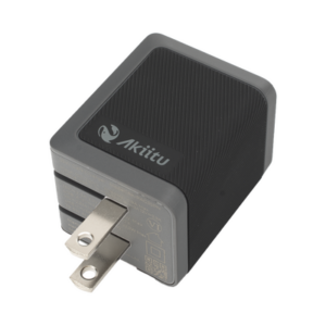 EZVIZ AKPAG35PN35W – Cargador GaN III / 35W Total / USB-C PD 35W + USB-A 22.5W / Carga Simultánea / Enchufe Plegable / 6 Capas de Protección