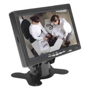 SYSCOM BMG7030H – Monitor TFT-LCD / 7 Pulgadas / Resolución 1024x600 / Brillo 300 cd/m² / Entradas HDMI VGA RCA / Operación -20 a 70 °C
