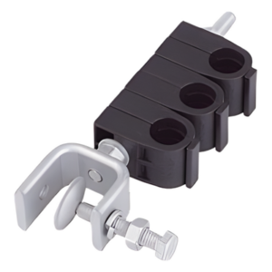 ANDREW / COMMSCOPE SHK-12-3-P – Sujetador de cables / 3x coaxial 1/2 pulgada / Acero inoxidable 304 / Instalación angular / -40°C a +85°C / 0.1 dB retorno