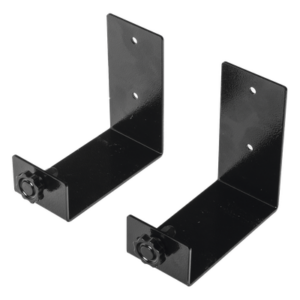 PRECISION PST-MEN-V1 – Kit de Ménsulas para Backup / 120 x 120 mm (4.7 x 4.7 in) / Soporte 100 mm (3.9 in) / Montaje en Pared / Metal Negro
