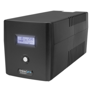 LINKEDPRO BY EPCOM LP1200LCD – UPS Línea Interactiva / 1200 VA / 720 W / Pantalla LCD / 6 Salidas NEMA 5-15R / AVR Boost/Buck / Protección RJ45