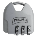 PHILLIPS-ASSA ABLOY MX2326 – Candado de Combinación / Cuerpo Metálico / Combinación Ajustable sin Herramientas / Uso Interior / Acabado Natural
