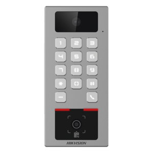 HIKVISION DS-K1T502DBWX-CQR – Terminal de Control de Acceso / Lector QR Exterior / Videoportero 2 MP / IP65 & IK09 / 100,000 Tarjetas / 300,000 Eventos / Bluetooth y App