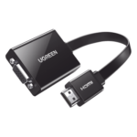 UGREEN 40248 – Adaptador HDMI a VGA / 1080P@60Hz / Audio 3.5mm / Alimentación Micro USB / Cable 0.82 ft / Plug & Play