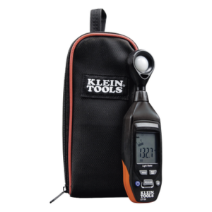 KLEIN TOOLS ET130 – Medidor Digital de Luz / Rango 4000 fc / 40000 lux / LCD Retroiluminada 40 Segmentos / Hold, Max/Min, Apagado Automático