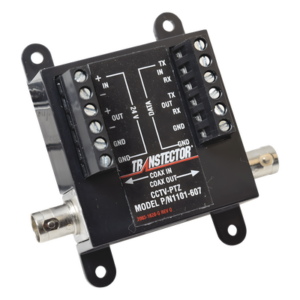 TRANSTECTOR T-CCTV-PTZ – Protector CCTV PTZ / SASD / 12-24V + Coaxial BNC + RS-232/422/485 / 150A / Bidireccional / -40 a 65°C