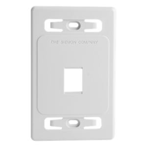 SIEMON MX-FP-S-01-02B – Placa de Pared Modular / 1 Salida / Color Blanco / Versión Bulk / MAX