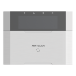 HIKVISION DS-PK1-LRT-HWB – Teclado de alarma / Pantalla LCD / Lector RFID integrado / 2 zonas cableadas / 1 salida de alarma / 64 llaveros / 12VCC / 150x115x28 mm / 5.9x4.5x1.1 in