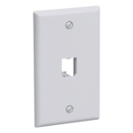 PANDUIT CFP1WH – Placa de Pared Vertical / 1 Puerto Mini-Com / Diseño Plano / ABS / 69.8 x 114.3 mm (2.75 x 4.5 pulg)