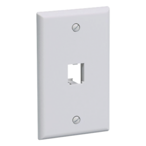PANDUIT CFP1WH – Placa de Pared Vertical / 1 Puerto Mini-Com / Diseño Plano / ABS / 69.8 x 114.3 mm (2.75 x 4.5 pulg)