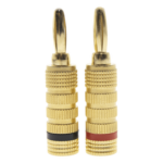 EPCOM PROAUDIO EP-BSC-KIT – Kit Conector Banana / Tipo Tornillo / Chapado en Oro 24K / 12 AWG Máx / Polaridad Codificada / 2 Piezas