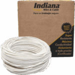 INDIANA PC02 – Cable SPT POT / 2 Conductores / Calibre 18 AWG / 100 m (328.08 ft) / 300 V / 60 °C / NOM-063-SCFI / Blanco