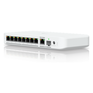 UBIQUITI USW-FLEX-2.5G-8-POE – Switch PoE++ / 8 Puertos 2.5GbE / 1 Puerto 10GbE RJ45/SFP+ / 76W PoE / 30Gbps / 6.99 × 3.91 × 1.10 pulgadas
