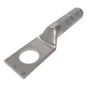 HUBBELL BURNDY HUB-YA4C – Terminal de Ojo de Compresión / Barril Largo / Cobre Galvanizado / Conductor 1/0 AWG / Tornillo 1/4" / Diseño Compacto
