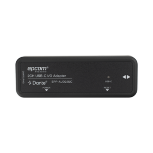 EPCOM PROAUDIO EPP-AUD22UC – Extensor de Audio y Video / Dante® 2CH / USB-C I/O / HDMI 4K@30Hz / 100 m (328 ft) / PoE / Latencia 1-5 ms / ESD ±8 kV