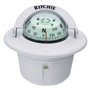 RITCHIE F-50W – Brújula de Navegación Marítima / Dial 70 mm / Iluminación Nocturna Verde / Montaje Flush / 100% Reparable