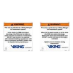 VIKING 26407-S – Señalamiento de Seguridad / Aluminio 254 mm / Almacenamiento de Cilindros / cULus Listed / FM Approved / Oxeo PR