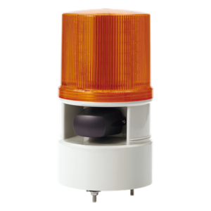 QLIGHT S125DML-WS-012024-A – Baliza Indicadora Industrial / LED Ámbar / Sirena 105 dB / 5 Tonos / 4 Patrones / 12-24 VCD / IP Resistente a Vibraciones