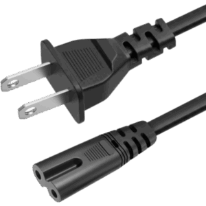 RUGGEAR 25034100 – Cable de Alimentación / 2 Conductores / NEMA 1-15P a IEC C7 / Tipo Figura 8