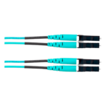 PANDUIT FZ2ERLNLNSNM025 – Jumper de Fibra Óptica / Multimodo OM4 50/125 μm / LC-LC Dúplex / OFNR Riser / 25 m (82 ft) / Color Aqua