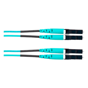 PANDUIT FZ2ERLNLNSNM025 – Jumper de Fibra Óptica / Multimodo OM4 50/125 μm / LC-LC Dúplex / OFNR Riser / 25 m (82 ft) / Color Aqua