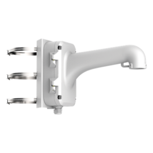 HIKVISION DS-1604ZJ-POLE – Soporte de Montaje en Poste / Caja de Conexiones Integrada / Diámetro Ajustable 67-127 mm / Capacidad 10 kg / 14.0 x 10.3 x 6.7 in