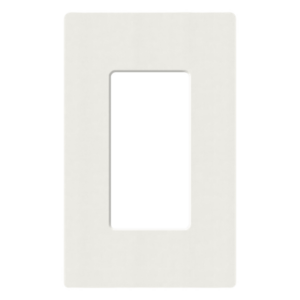 LUTRON ELECTRONICS SC1RW – Placa de pared Claro / 1 espacio (1-gang) / acabado satín / color Architectural White / sin tornillos visibles / apertura decorador