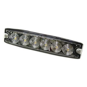 SIGNALPRO SPL6A – Luz Auxiliar LED / 6 LED / Ámbar / Multivoltaje 12~24 VCD / IP68 / SAE Clase 1 / Perfil Ultra Bajo