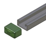 ANCLO ANC-HS01 – Remate Cuadrado / Unicanal 4x2 / Material No Metálico / Color Verde Oscuro
