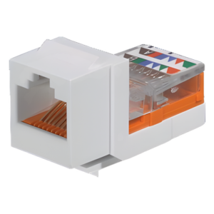 PANDUIT NK5E88MWHY – Módulo Jack Keystone / Cat 5e / Clase D / RJ45 / Leadframe / T568A/B / Sin Blindaje / Blanco