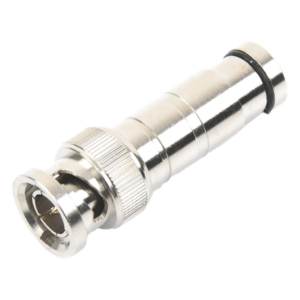 EPCOM TITANIUM TT-RG-16 – Conector BNC Macho / Compresión Axial / 75 Ohm / RG-59/U / Níquel-Oro-PTFE / 42 mm Largo / 0.14 ft Diámetro