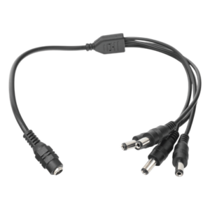 EPCOM POWERLINE JR-F52 – Cable Divisor de Energía DC / Jack Hembra 3.5 mm a 4 Macho / 22AWG / 1-24 VCC / 5A a 12VCC / 19 cm