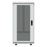 LINKEDPRO LES-60-60-24UGW – Gabinete Rack de Piso / 24U / 19 Pulgadas / Vidrio con Cerradura / Carga 750 kg / 600x605x1190 mm (23.6x23.8x46.9 in) / Acero Calibres 16-18-20