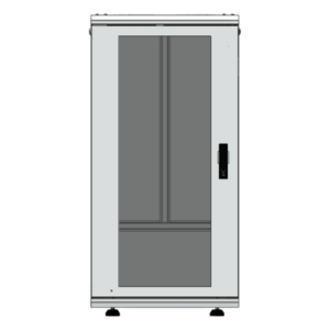 LINKEDPRO LES-60-60-24UGW – Gabinete Rack de Piso / 24U / 19 Pulgadas / Vidrio con Cerradura / Carga 750 kg / 600x605x1190 mm (23.6x23.8x46.9 in) / Acero Calibres 16-18-20