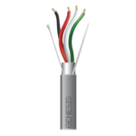 GENESIS 2215-1009/1000 – Cable para Alarma / 2 Pares 18 AWG / Bobina 305 m (1000 ft) / Blindado / Riser / Gris