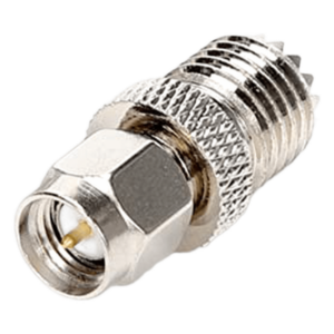RF INDUSTRIES,LTD RSA-3450 – Adaptador en Línea / SMA Macho a Mini-UHF Hembra / Bronce Niquelado / Contacto Oro / Aislante Teflón