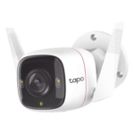TP-LINK TAPO-C320WS – Cámara Bala IP / 4 Megapixel 2K QHD / Wi-Fi 2.4 GHz / Ethernet 10/100 Mbps / IR 30 m (98.4 ft) / Starlight Color / IP66 / Audio Bidireccional / Micro SD 256 GB