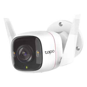 TP-LINK TAPO-C320WS – Cámara Bala IP / 4 Megapixel 2K QHD / Wi-Fi 2.4 GHz / Ethernet 10/100 Mbps / IR 30 m (98.4 ft) / Starlight Color / IP66 / Audio Bidireccional / Micro SD 256 GB
