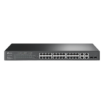 TP-LINK TL-SL2428P – Switch PoE+ Administrable / 24 Puertos 10/100 Mbps / 4 Puertos Gigabit / 2 SFP Combo / 250W / SDN / 12.8 Gbps