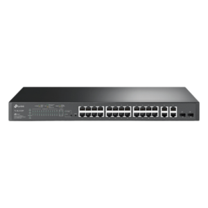 TP-LINK TL-SL2428P – Switch PoE+ Administrable / 24 Puertos 10/100 Mbps / 4 Puertos Gigabit / 2 SFP Combo / 250W / SDN / 12.8 Gbps