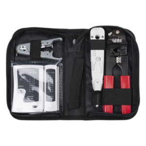 LINKEDPRO BY EPCOM LP-TK-30 – Kit de Herramientas para Instalación de Redes / Probador LED / Pinzas Ponchadoras / Herramienta 110 IDC / Pelacables Ajustable