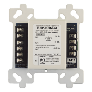 HOCHIKI DCP-SOM-AI – Módulo de Control Direccionable de Salida Supervisada / Clase A y B / 2 A a 30 VDC / Aislador de Cortocircuito Integrado