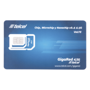 SIM6GBTELCEL – SIM de Datos / 6 GB Mensual / 12 Meses de Servicio / 3G/4G / Roaming EE.UU. y Canadá