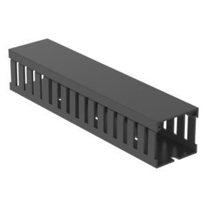 PANDUIT FC1.5X1.5LG2 – Canaleta Ranurada de PVC con Tapa / 44.5 mm Ancho / 41.1 mm Alto / 2 m (6.56 ft) Largo / Grado V-0 / Gris