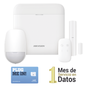 HIKVISION DS-PWA48-KSD – Kit de Alarma Inalámbrico / 48 Zonas / GSM 3G/4G / Wi-Fi 2.4 GHz / Cifrado AES-128 / 433 MHz / Batería de Respaldo