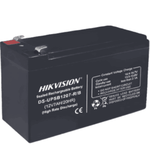 HIKVISION DS-UPSB1207-R/B(5PCS) – Bateria de Plomo Ácido / 12 VCD / 7 Amp / Ideal para UPS, EPS y Uso General / Certificación CE / Paquete de 5 Piezas