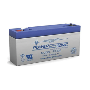 POWER SONIC PS-630 – Batería de Respaldo / 6V / 3.50AH / AGM-VRLA / Terminales F1 / Certificación UL
