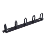 LINKEDPRO BY EPCOM LP-CM-01 – Organizador de Cables / 5 Anillos Removibles / 1U / 19" / Montaje Vertical u Horizontal / Acero con Ganchos ABS / Espaciado 4"